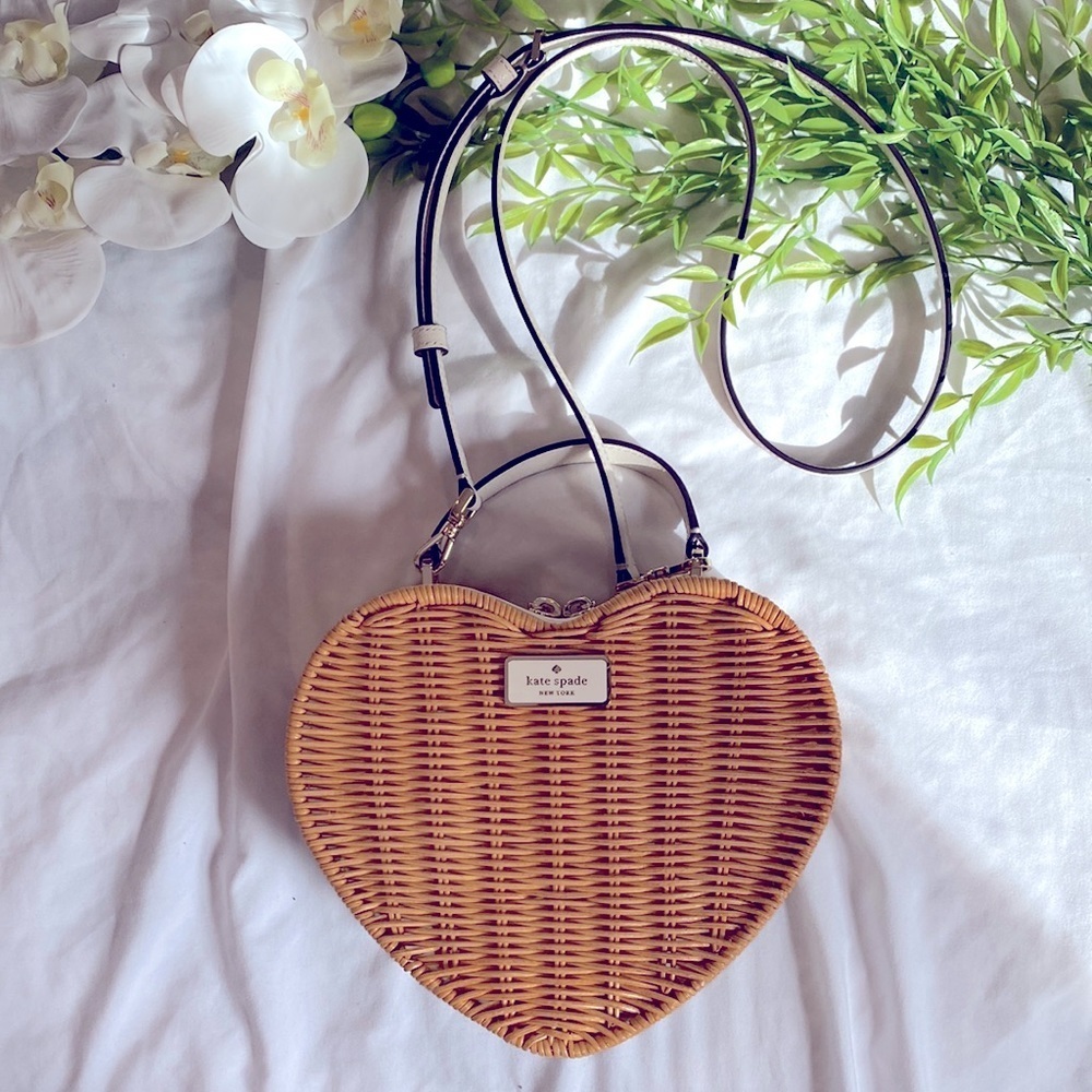 Kate Spade Love Shack Heart Wicker Crossbody